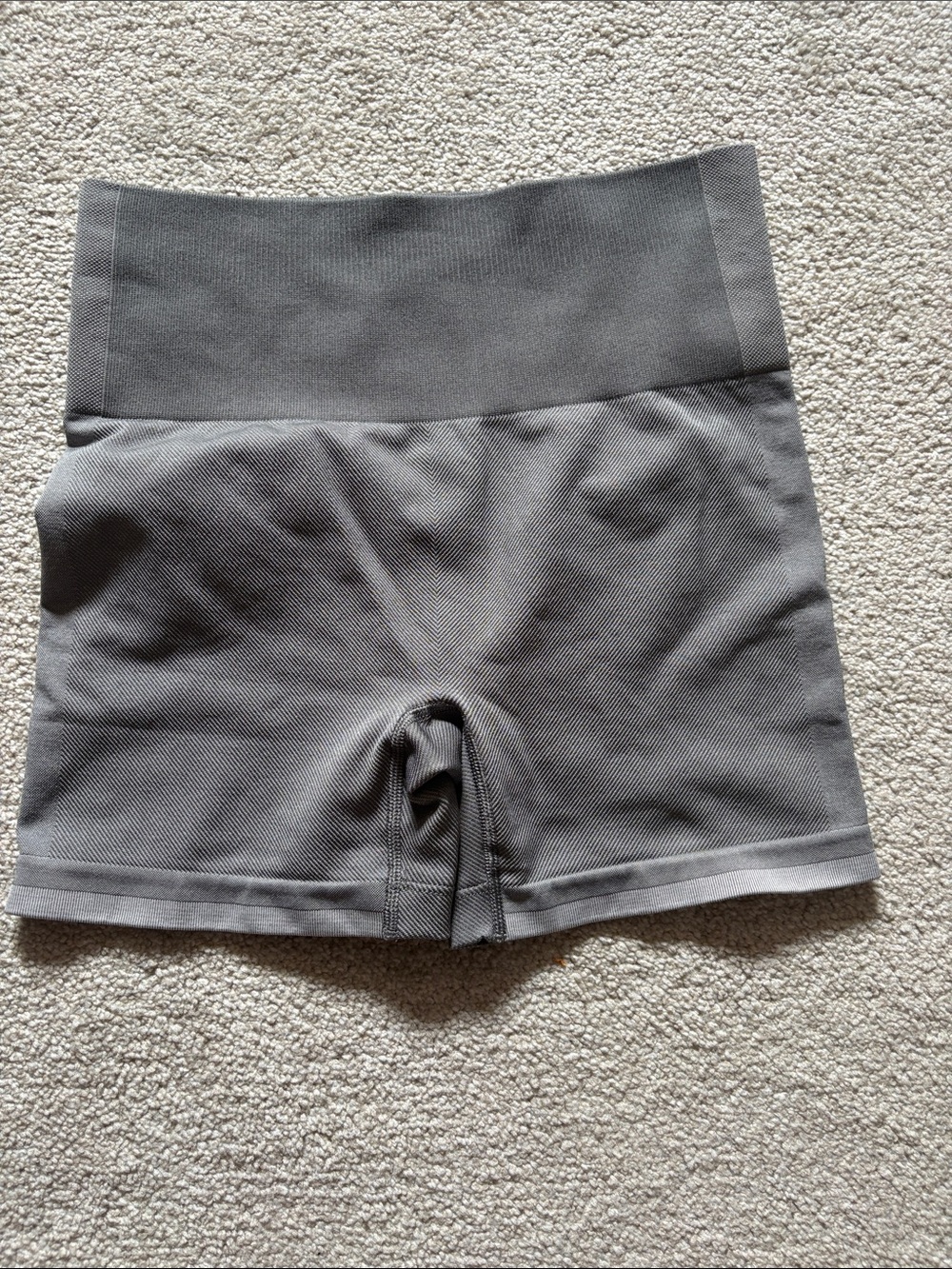 Outdoor Voices Gray High-Rise Bike Shorts